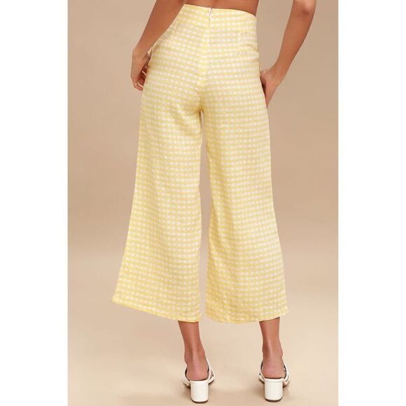 Faithfull the Brand Yellow Wide Leg Pants - Picture 3 of 10